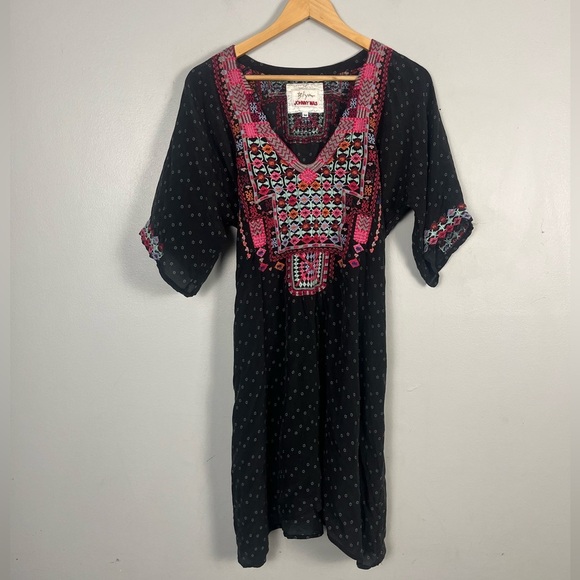 Johnny Was Embroidered Sarkdal Silk Tunic sheer Size medium - Picture 1 of 7